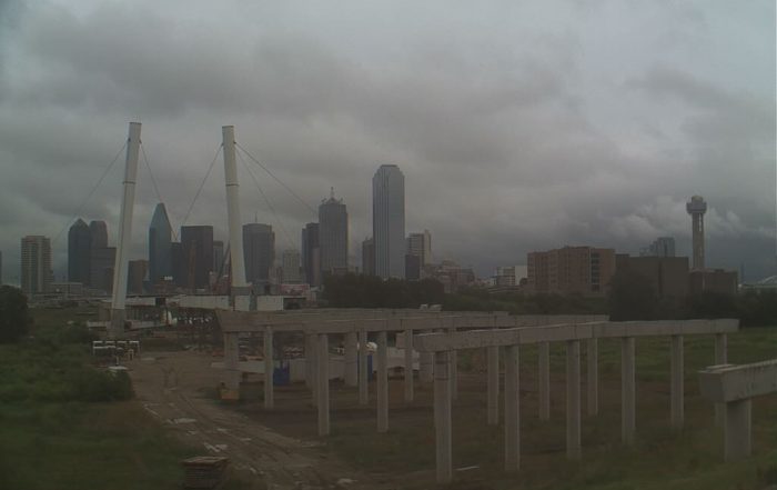 A view of the Margaret Hunt Hill Bridge, which is under construction.