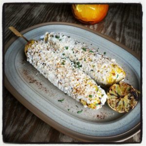 Elotes, sans Styrofoam cup, is on the menu at Outpost. Photo courtesy of Outpost