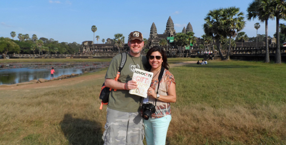 Jeff and Christine Pope in Siem Reap, Cambodia