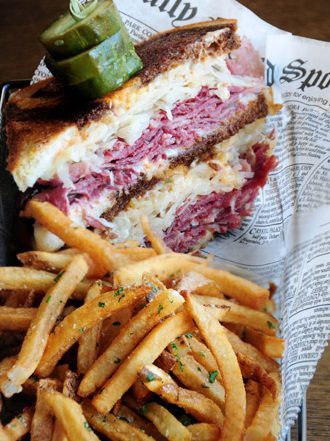the ruben sandwich with fries