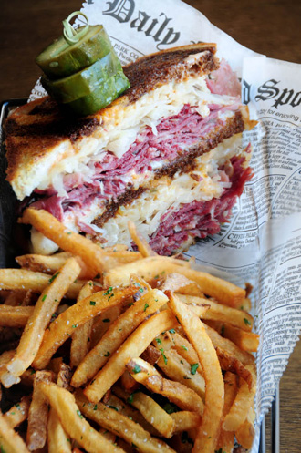 the ruben sandwich with fries