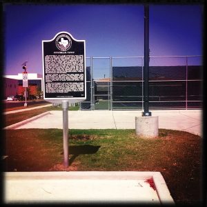 The J.D. Tippit memorial marker at Tenth and Patton: David Leeson