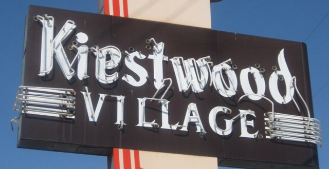 Kiestwood Village neon sign: Raymond Crawford