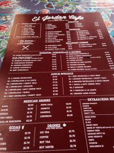 Look: El Jordan printed new menus.