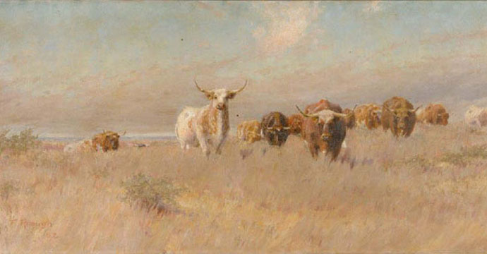 “The Approaching Herd,” 1902: Image courtesy of the Panhandle-Plains Historical Museum