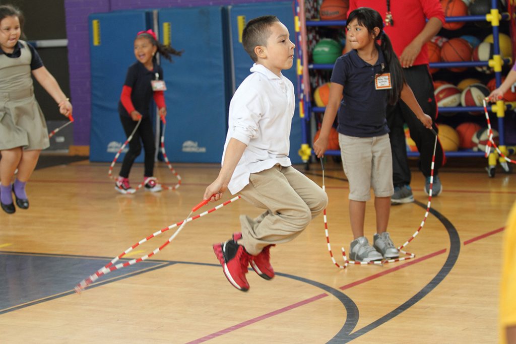 James Bowie Elementary students participate in Jump Rope for Heart: Photo courtesy of Dallas ISD