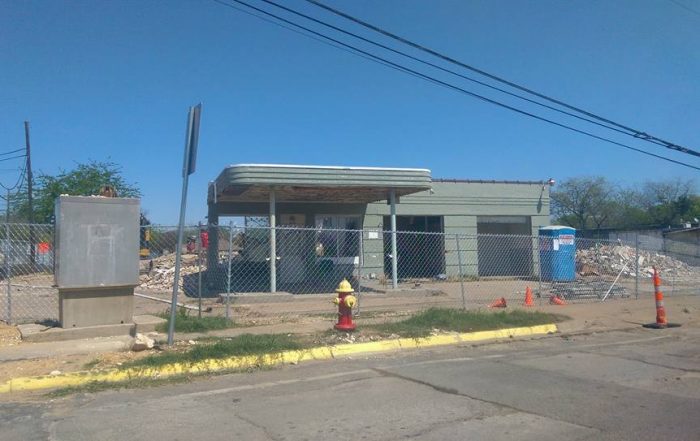 This old service station once housed Lucille's Foral. Photo by Barry Kooda