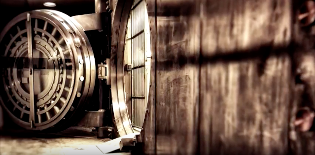 into the vault