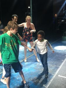 7-year-old James Hayes practices his run around the stage in "Ragtime." (Photo courtesy of Dallas Summer Musicals)