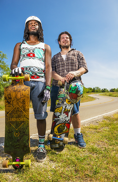 Longboarders Andre Brown and Stu Martinez(Photo by Danny Fulgencio)