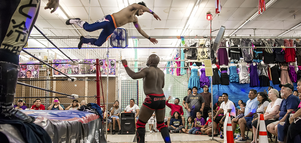 Luchadores at Gaston Bazaar (Photo by Danny Fulgencio)