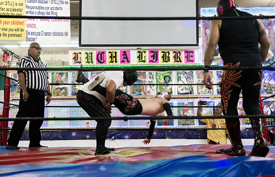 Luchadores at Gaston Bazaar (Photo by Danny Fulgencio)