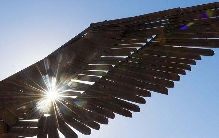 Pegasus sculpture at Booker T. Washington High School (Photo by Danny Fulgencio)