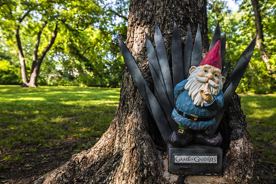 A gnome on the Coombs Creek Trail. Photo by Danny Fulgencio