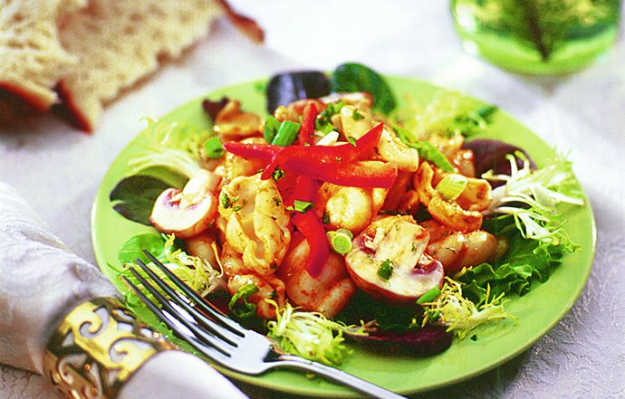 Terilli’s warm grilled chicken pasta salad.