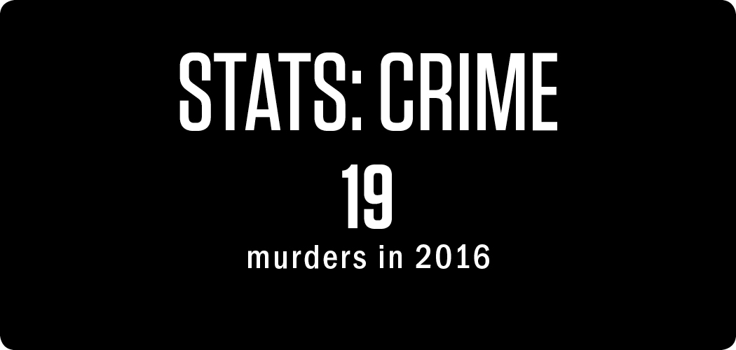 stats: Crime 19 murders in 2016