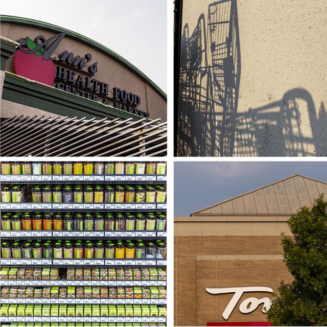 Ann’s Health Food Store on South Zang Boulevard and Tom Thumb on Hampton Road. (Photo by Danny Fulgencio)