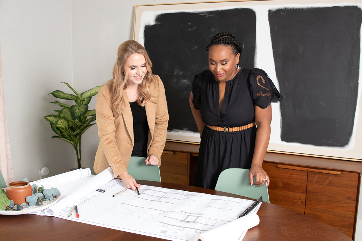 Principal Designer Stephané Boston (Right) with Principal Architect Arianna Schall (Left). Photography courtesy of Bishop+Ivy