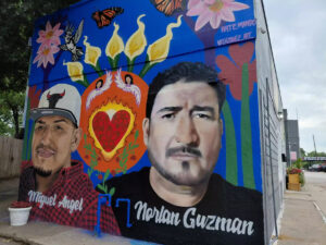 KERA: Oak Cliff mural honors victims of Dallas ICE office shooting